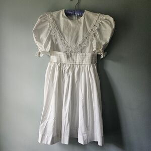 Vintage Ruth of Carolina White Dress Heirloom Cotton Blend
